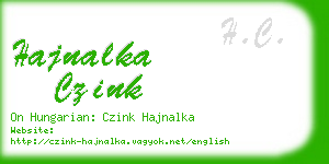 hajnalka czink business card